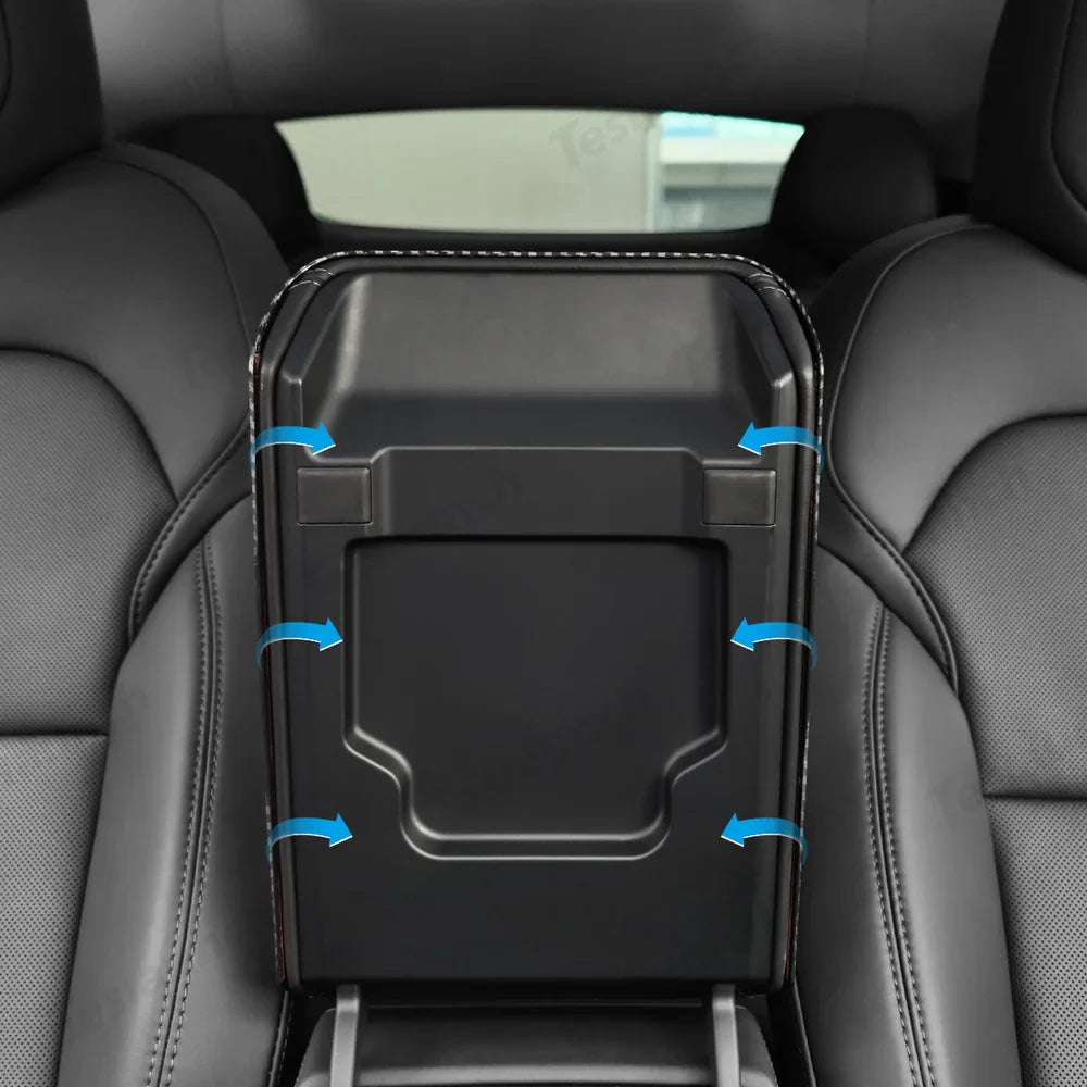 High-Quality Faux Leather Armrest Cover for Tesla Model Y - Durable Protection for Console - Easy Installation - Evooor
