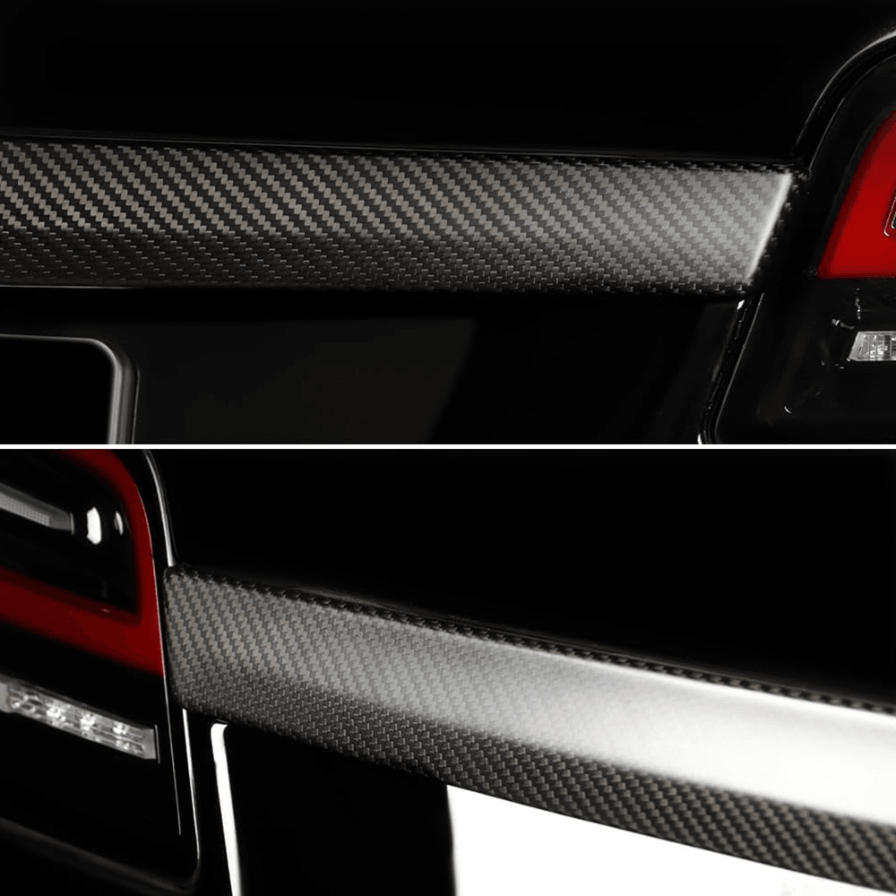 [Enhanced Performance] Carbon Fiber Rear Tailgate Trim for Tesla Model S 2022 and Beyond - Evooor