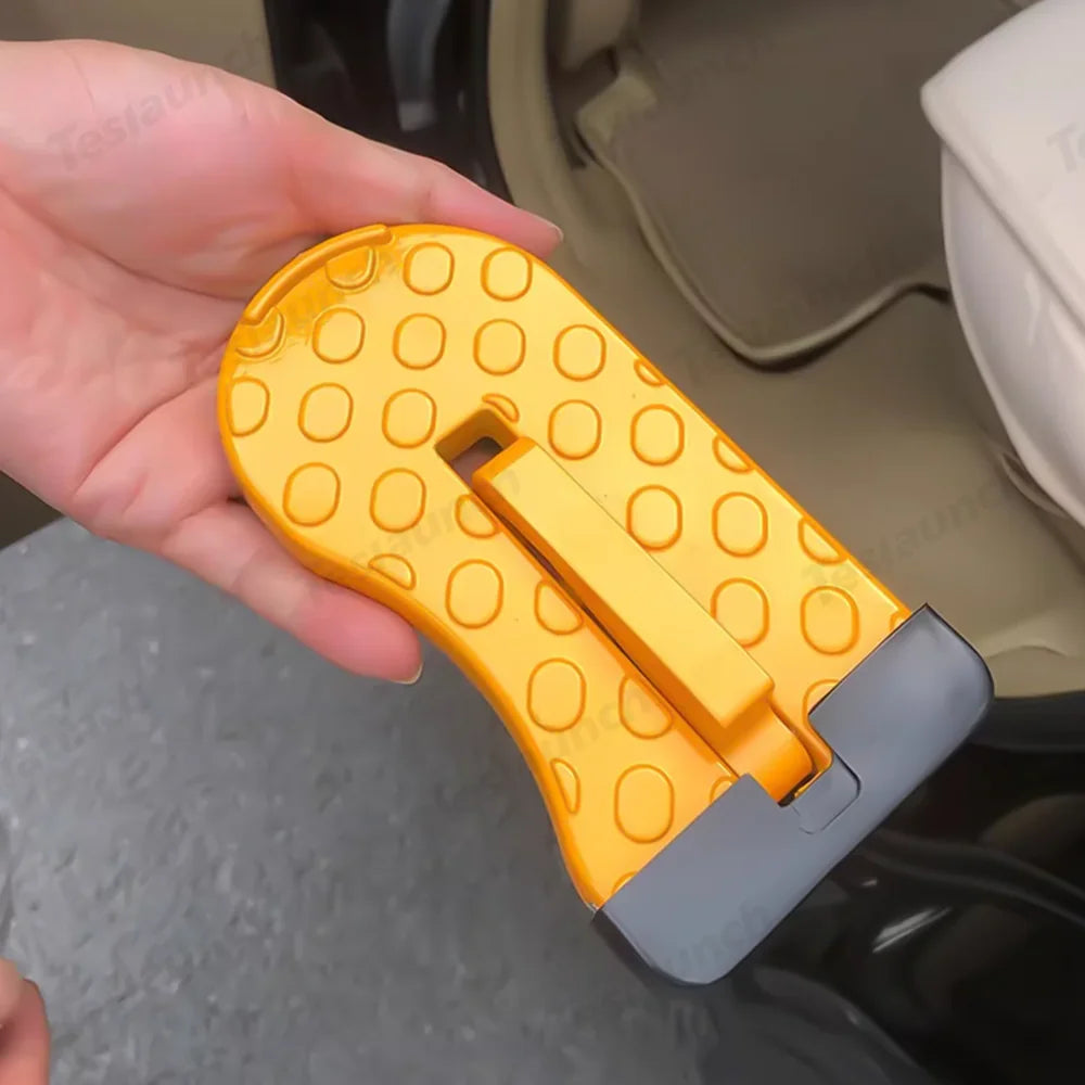 Foldable Car Door Step with Safety Hammer For VW ID.4 2021-2025 - Evooor