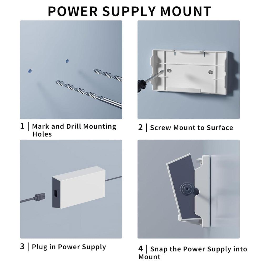 Starlink Gen 3 Wall Mount Kit with Router and Power Supply for Secure Installation - Evooor