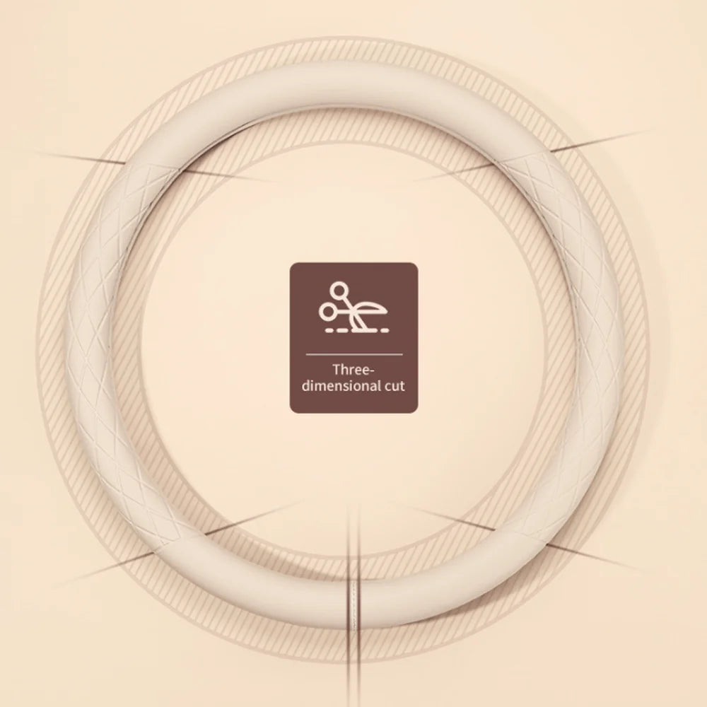 Nappa Leather D-Shaped Steering Wheel Cover For VW ID.3 2025 - Evooor