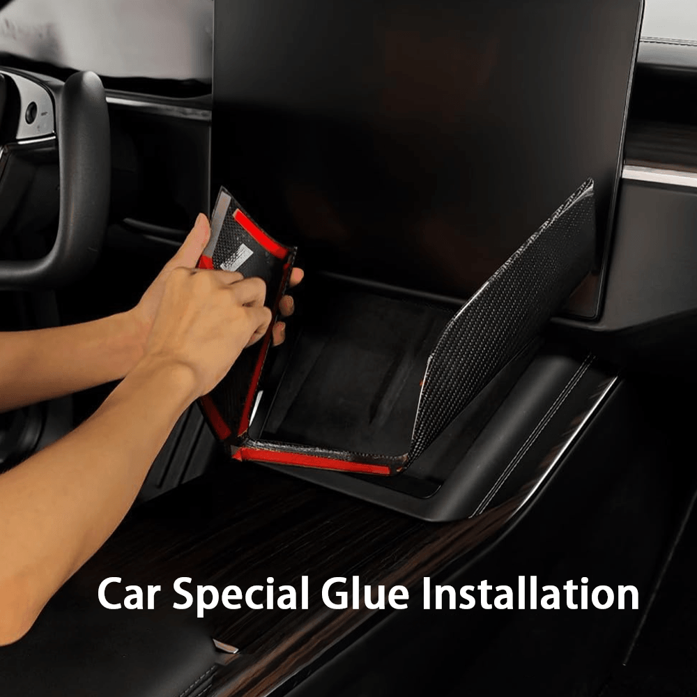 Luxury Carbon Fiber Wireless Charging Pad Cover for Tesla Model S/X 2022+ - Sleek Style Upgrade - Evooor