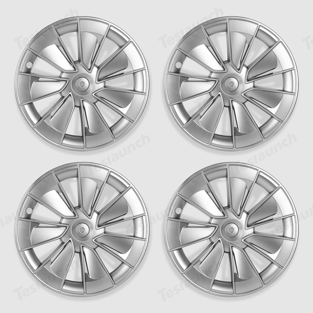 Model Y 19" Gemini Wheel Hubcaps (Set of 4) for Tesla Model Y - Inspired by Model 3 Highland Performance 20'' Forged Wheels - Evooor