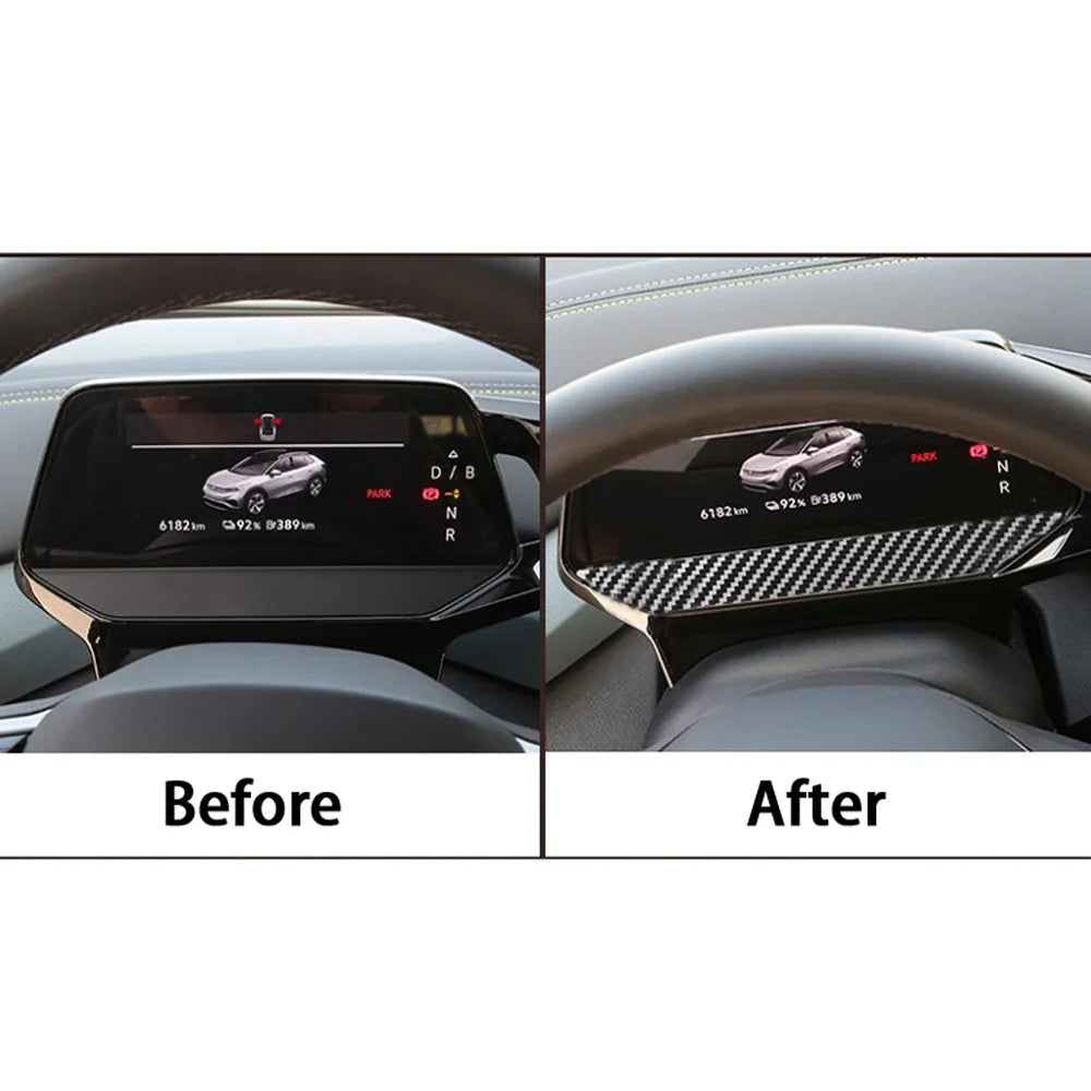 Carbon Fiber Dashboard Panel Trim Sticker For VW ID.4 2021-2023 - Evooor