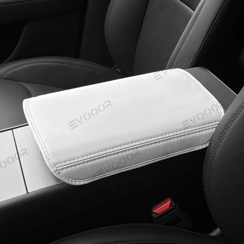 Leather Center Console Armrest Cover for Tesla Model Y Juniper 2025+