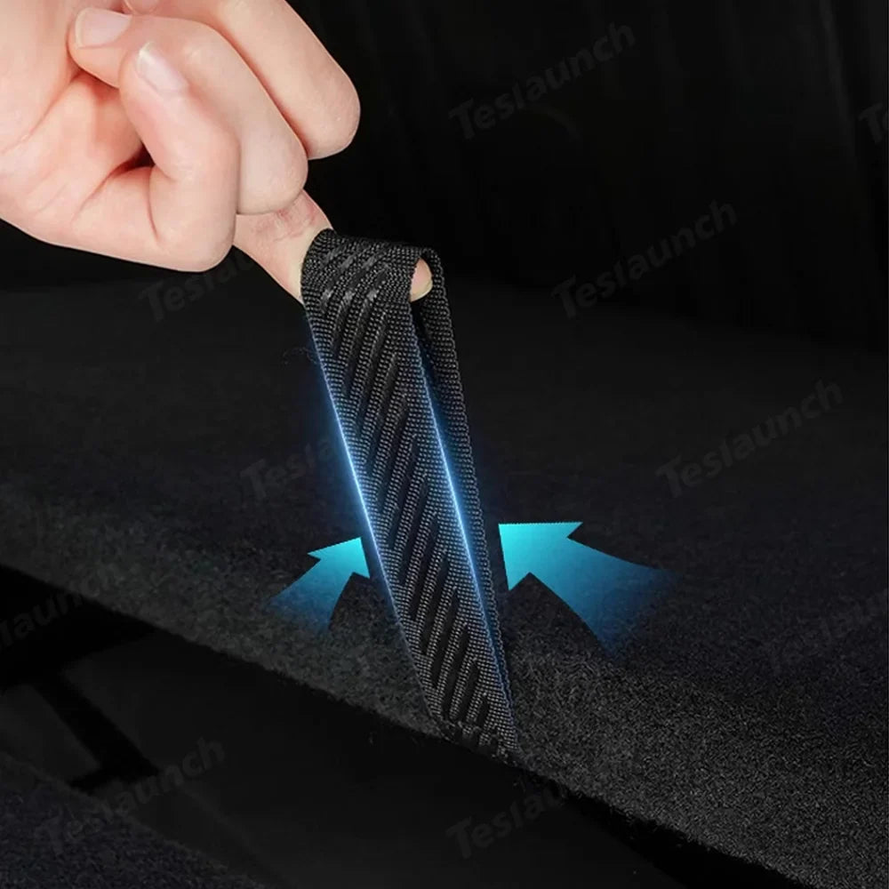 Premium Juniper Trunk Floor Panel Pull Strap Compatible with Tesla Model Y 2025+ - Enhanced Utility and Style - Evooor