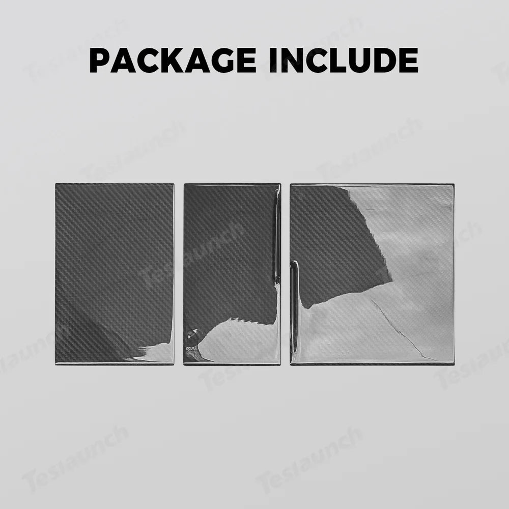 High-Quality Carbon Fiber Center Console Panel Upgrade for Tesla Model Y - Enhance Your Juniper 2025+ EV Experience - Evooor