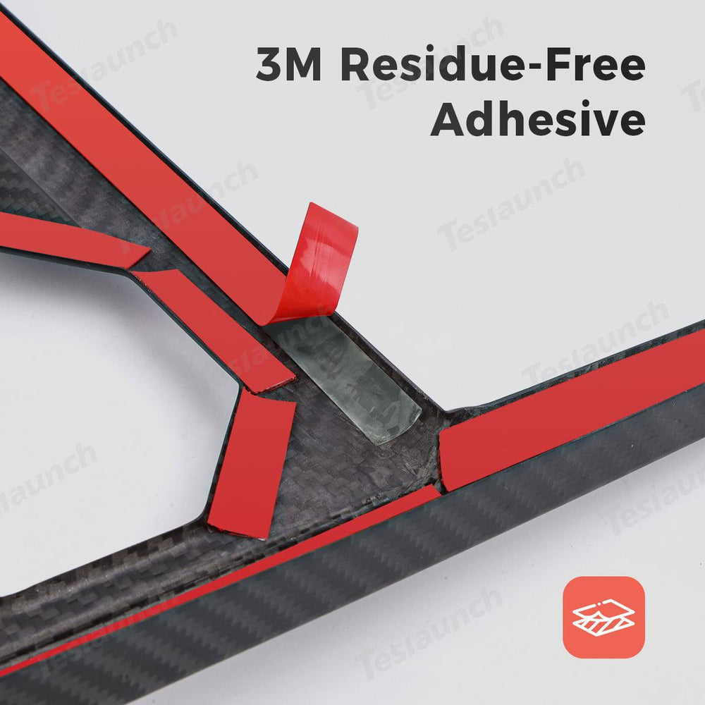 [Real Carbon Fiber] Center Console Cup Holder Panel Trim Cover for Cybertruck - Evooor