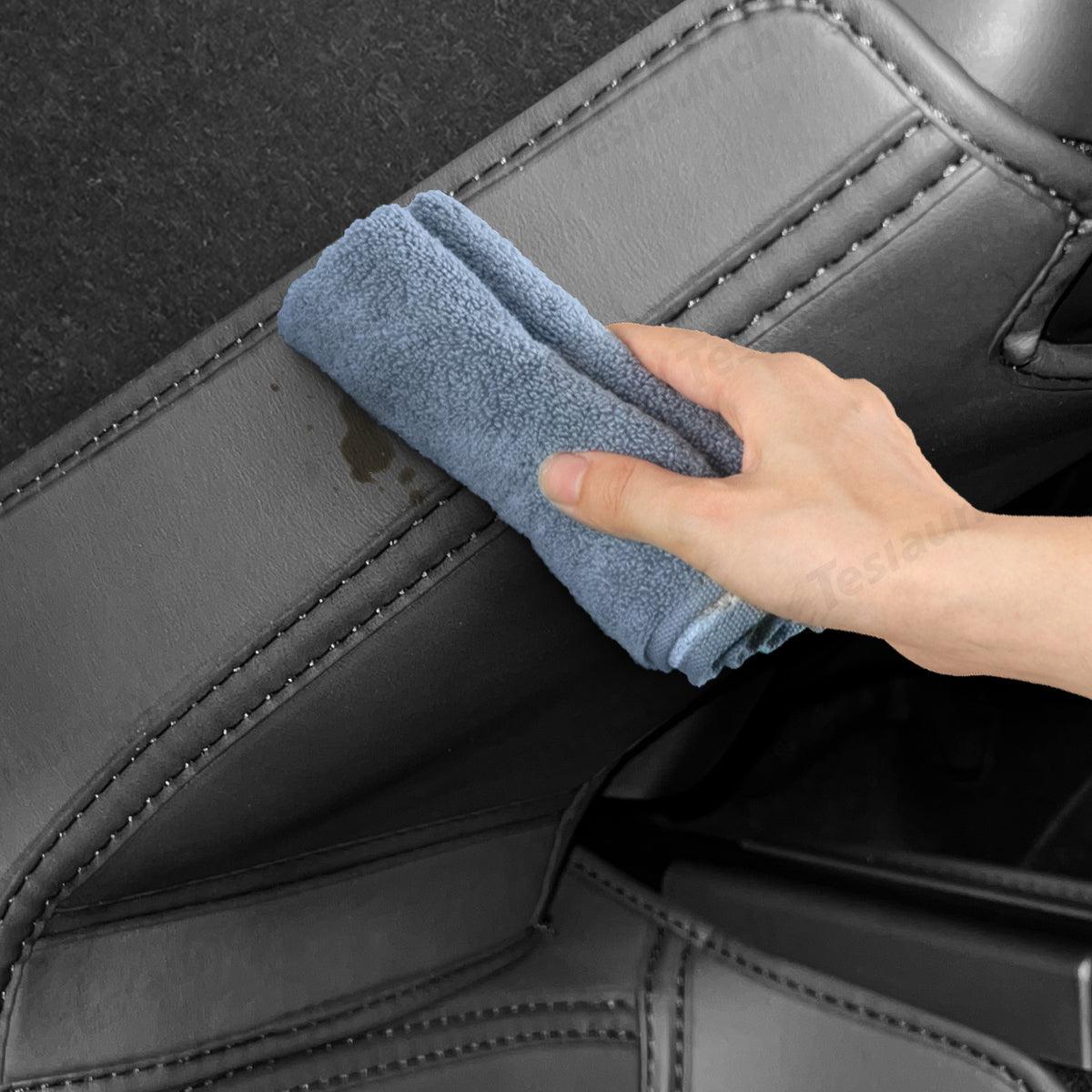Rear Console Air Vent Guard – Napa Leather Kick Protection for Tesla Model Y Juniper 2025+ - Evooor