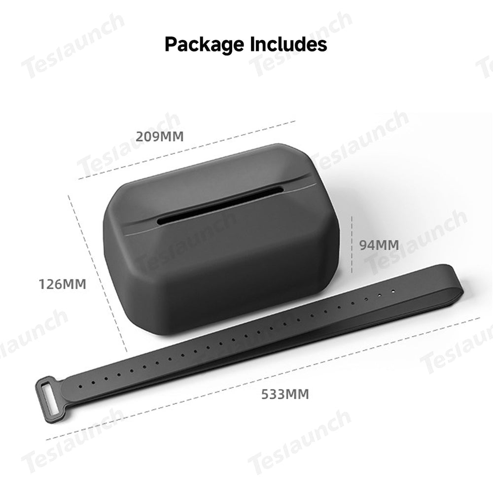 Silicone Tissue Holder Organizer for Tesla Model Y: Keep Your Car Clean and Tidy - Evooor