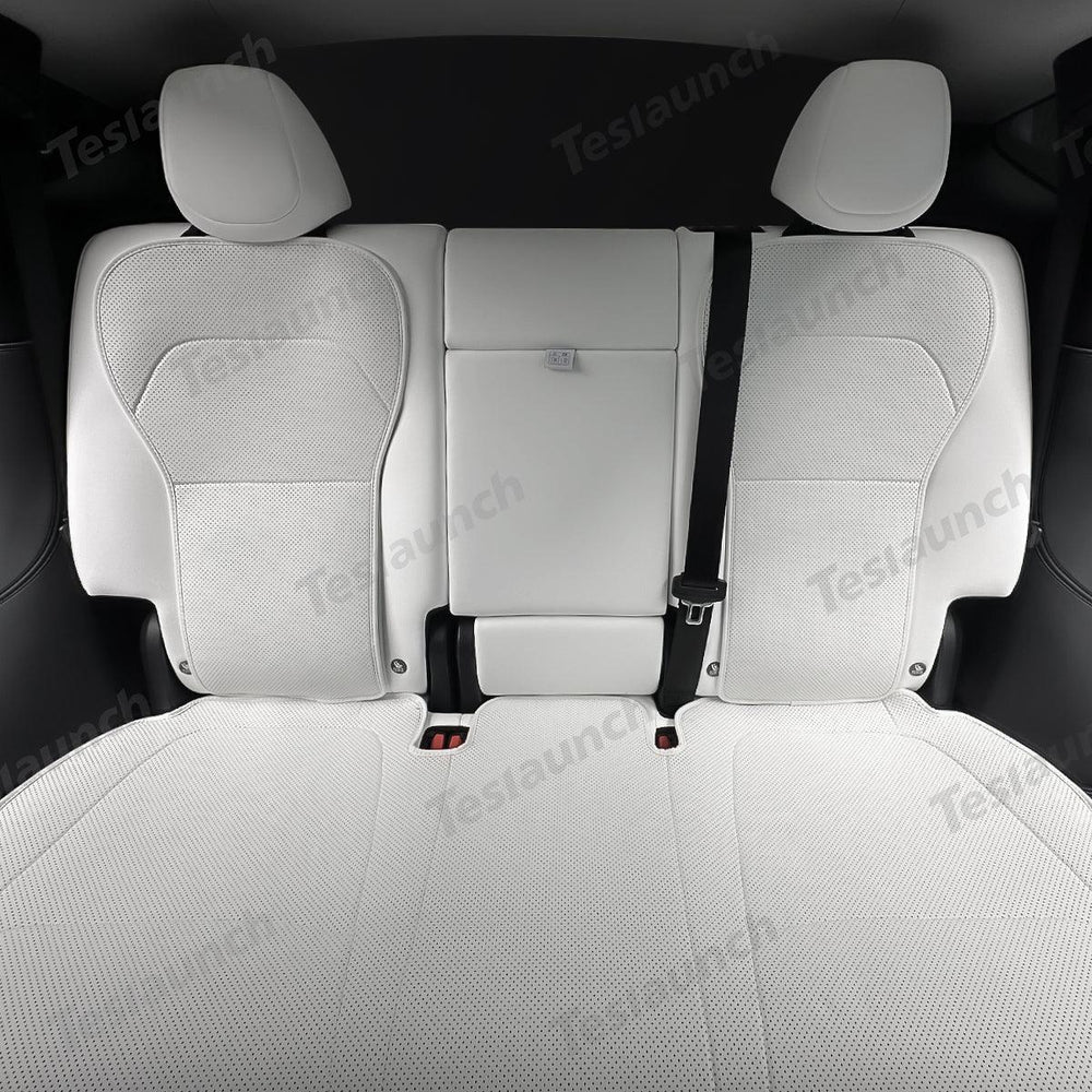 Napa Leather Seat Cushion Set – All-Season Ventilated Comfort for Tesla Model Y Juniper 2025+ (7-Piece Set) - Evooor