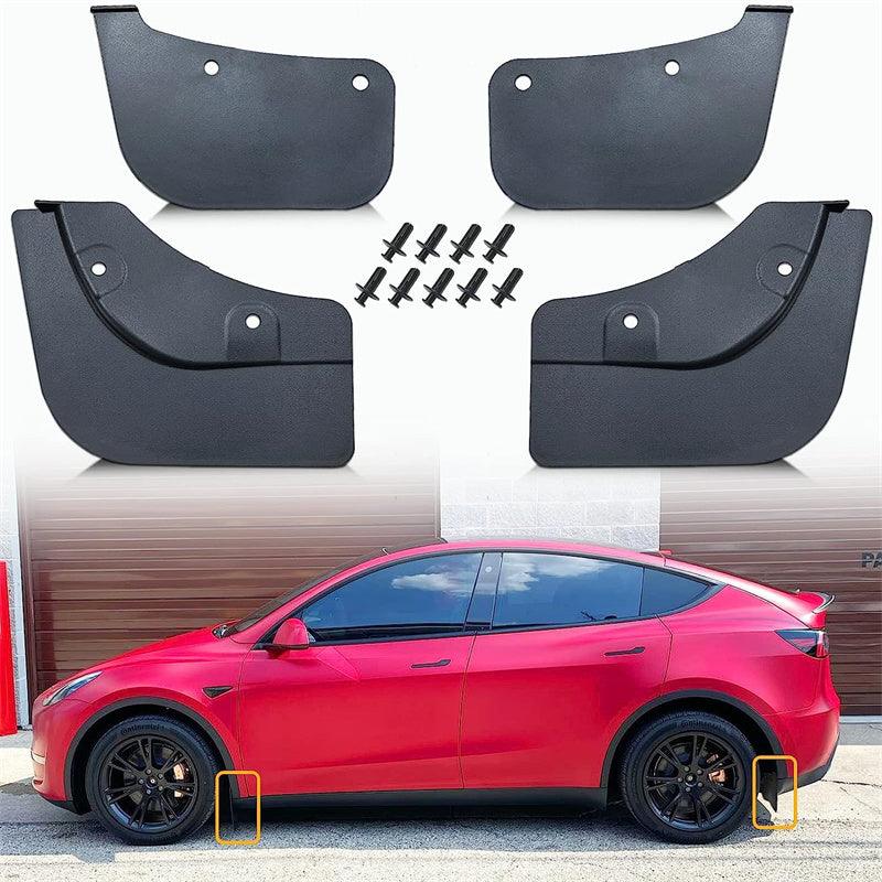 Tesla Model 3/Y Mud Flaps- Splash Guards (2021-2023)NO Need to Drill Holes, Front/Rear Splash Mudguard - Evooor