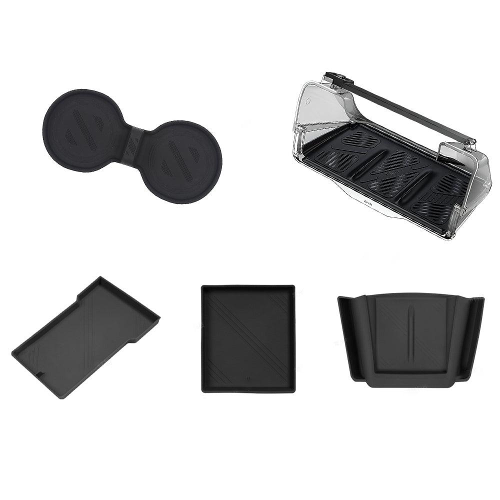 2024 Tesla Model 3 Highland Center Console Organizer Tray Designed For Armrest Storage Box Cup pad Wireless charging pad Set - Evooor