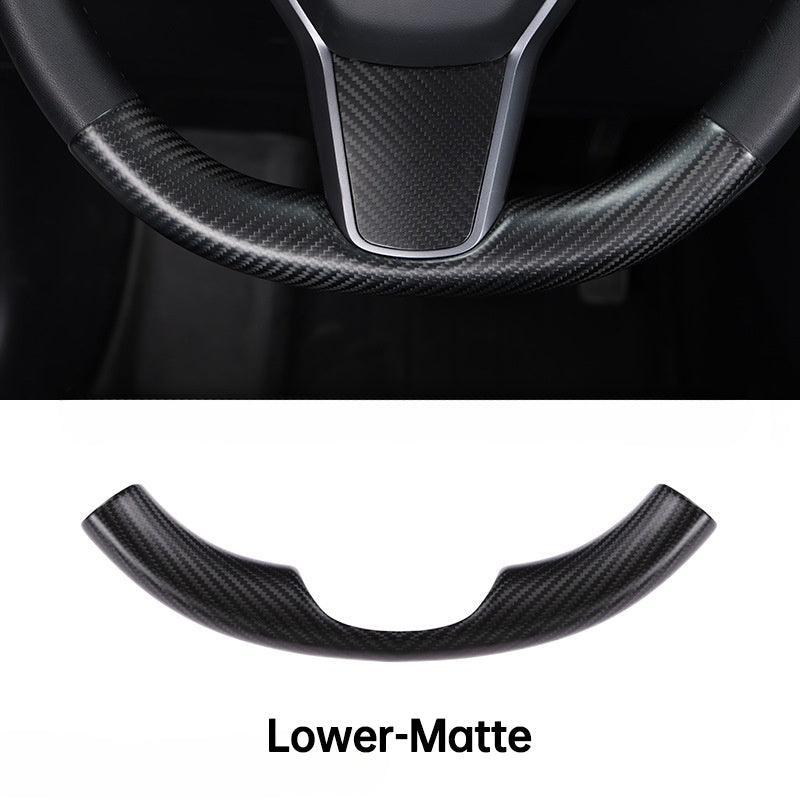 High-Quality Carbon Fiber Steering Wheel Cover Set for Tesla Model 3/Y - Upgrade Your Car's Look! - Evooor