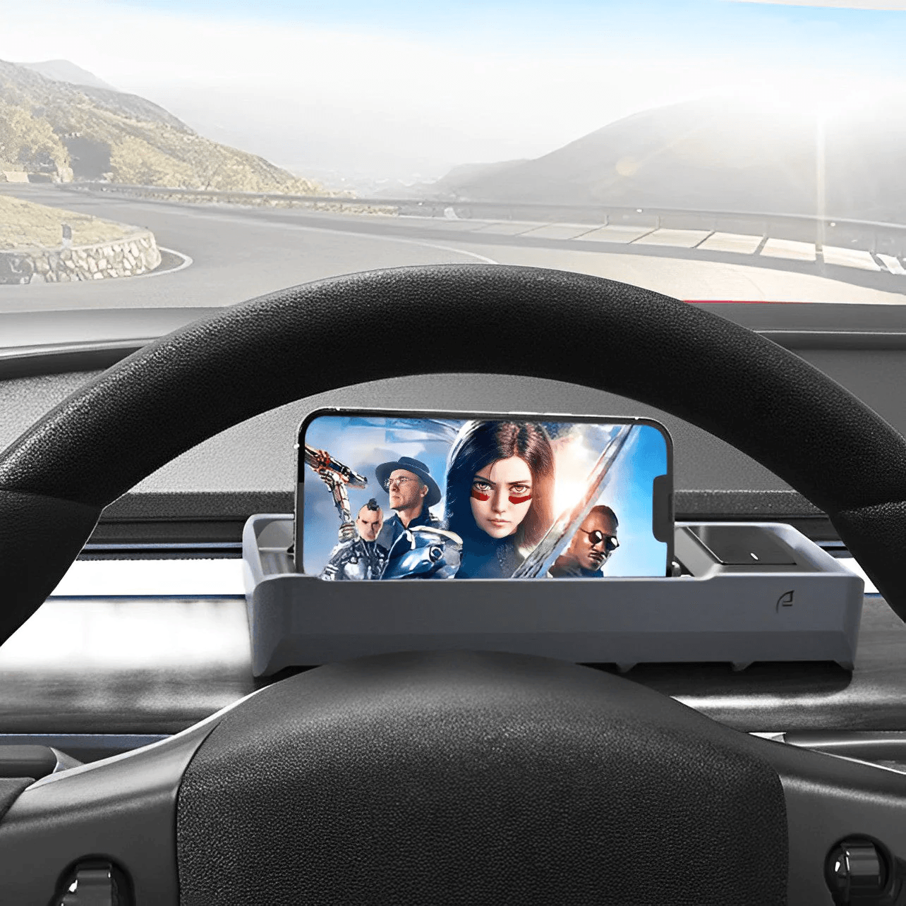 Tesla Model 3/Y Dashboard Storage Tray - Silicone Holder Organizer for Car Accessories - Evooor