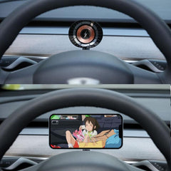 Magnetic Wireless Charger Mount for Tesla Model 3/Y | Magsafe Steering Wheel Phone Holder with Fast Charging (2017-2024) - Evooor