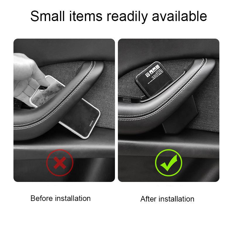 Front Door Handle Storage Box Organizer Set for Tesla Model X - 2 Pack - Evooor