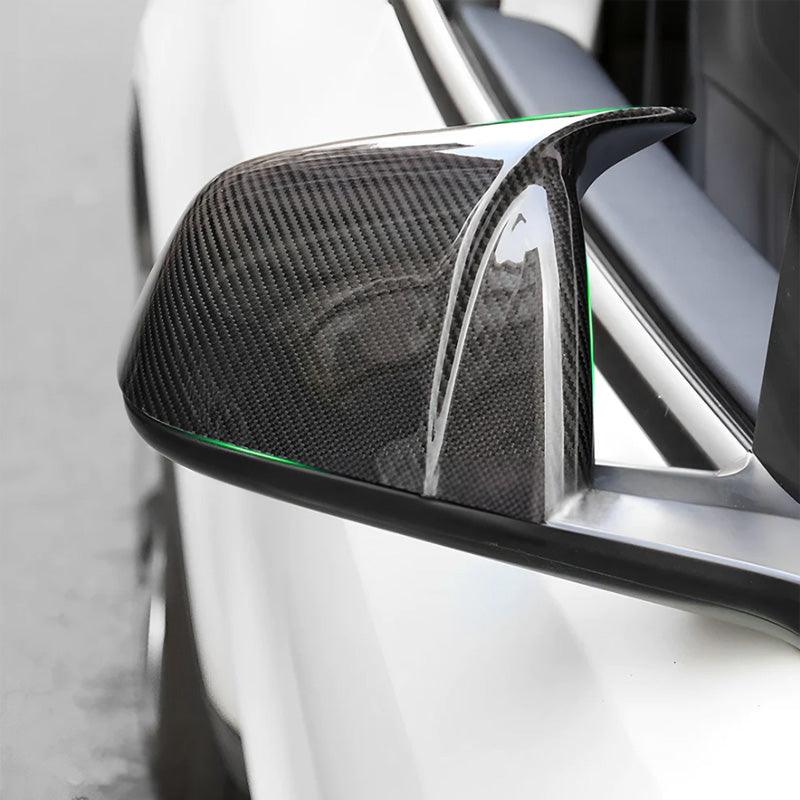 [Real Carbon Fiber] GT Style Rear View Mirrors Cover Cap for Tesla Model X 2023+ - Evooor