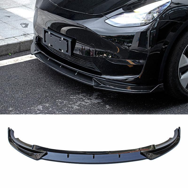 Enhanced 2020-2024 Tesla Model Y Front Bumper Lip Spoiler Set for Style Upgrade - Evooor