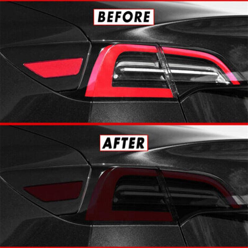 Model 3/Y Headlamps Protector Film-TPU Smoked Black Headlights Accessories 1 Pair For Tesla (2017-2023) - Evooor