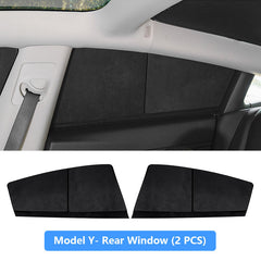 Side Windows Suede Opaque Privacy Sunshades for  Tesla   Model  3/Y(2017-2024)