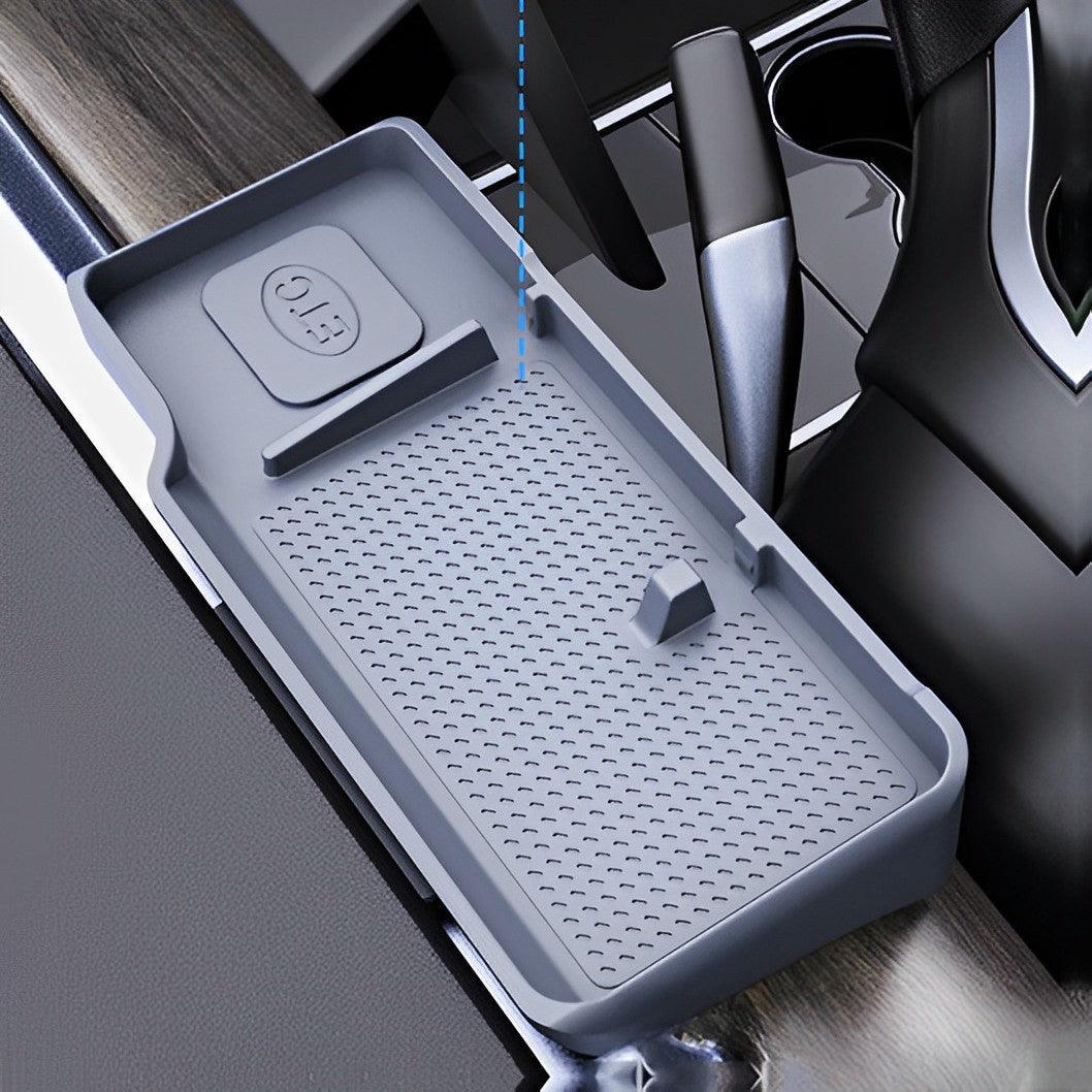Tesla Model 3/Y Dashboard Storage Tray - Silicone Holder Organizer for Car Accessories - Evooor