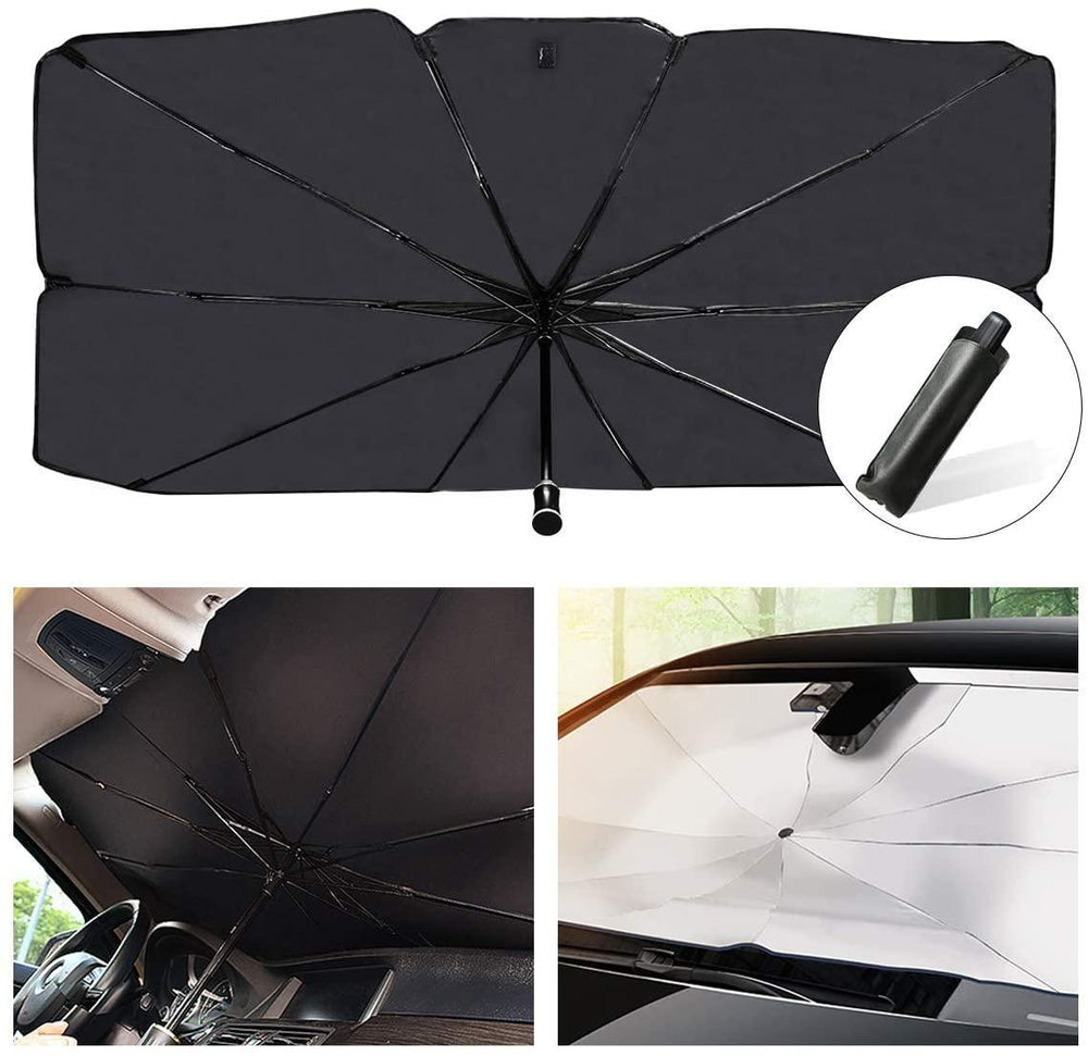 Tesla Model 3/Y/S/X(2012-2024) Foldable Umbrella Car Front Windshield Sunshade - Evooor