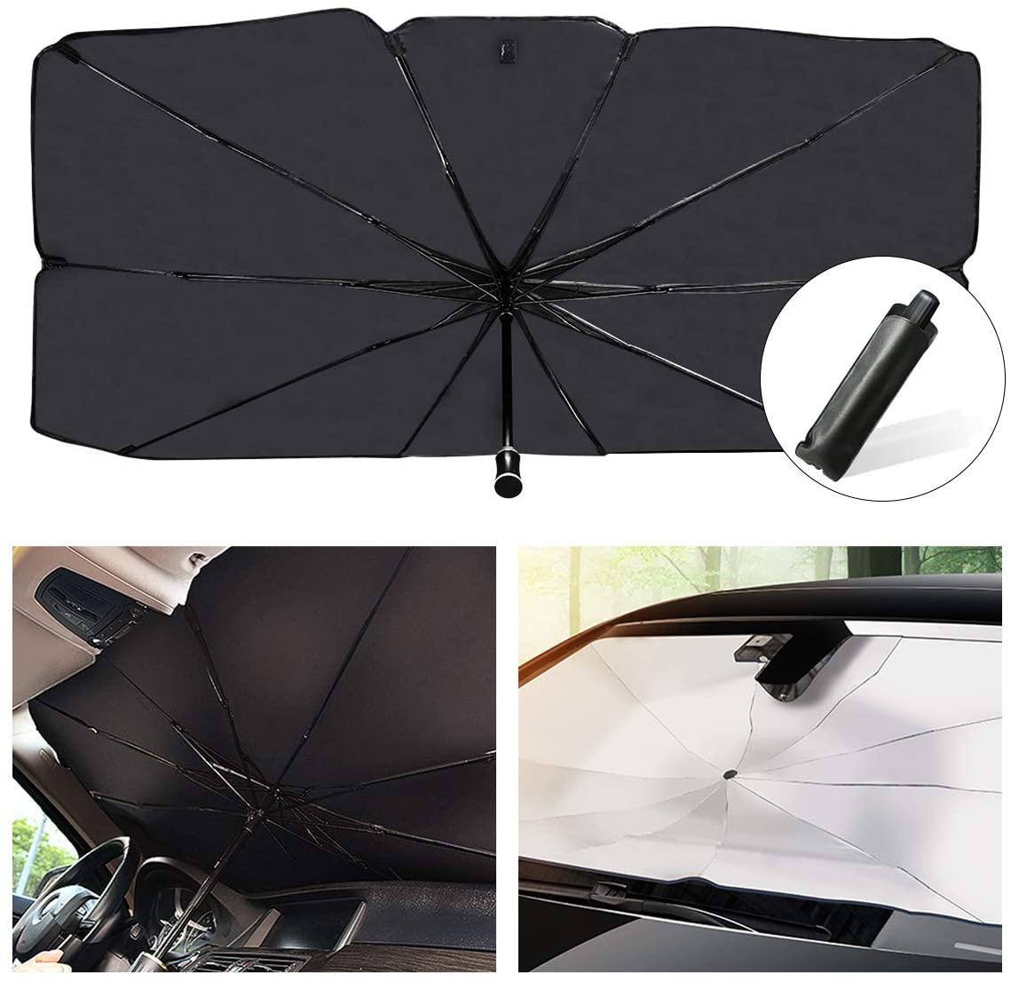 Tesla   Model 3/Y/S/X(2012-2024) Parapluie pliable pare-brise avant de voiture pare-soleil