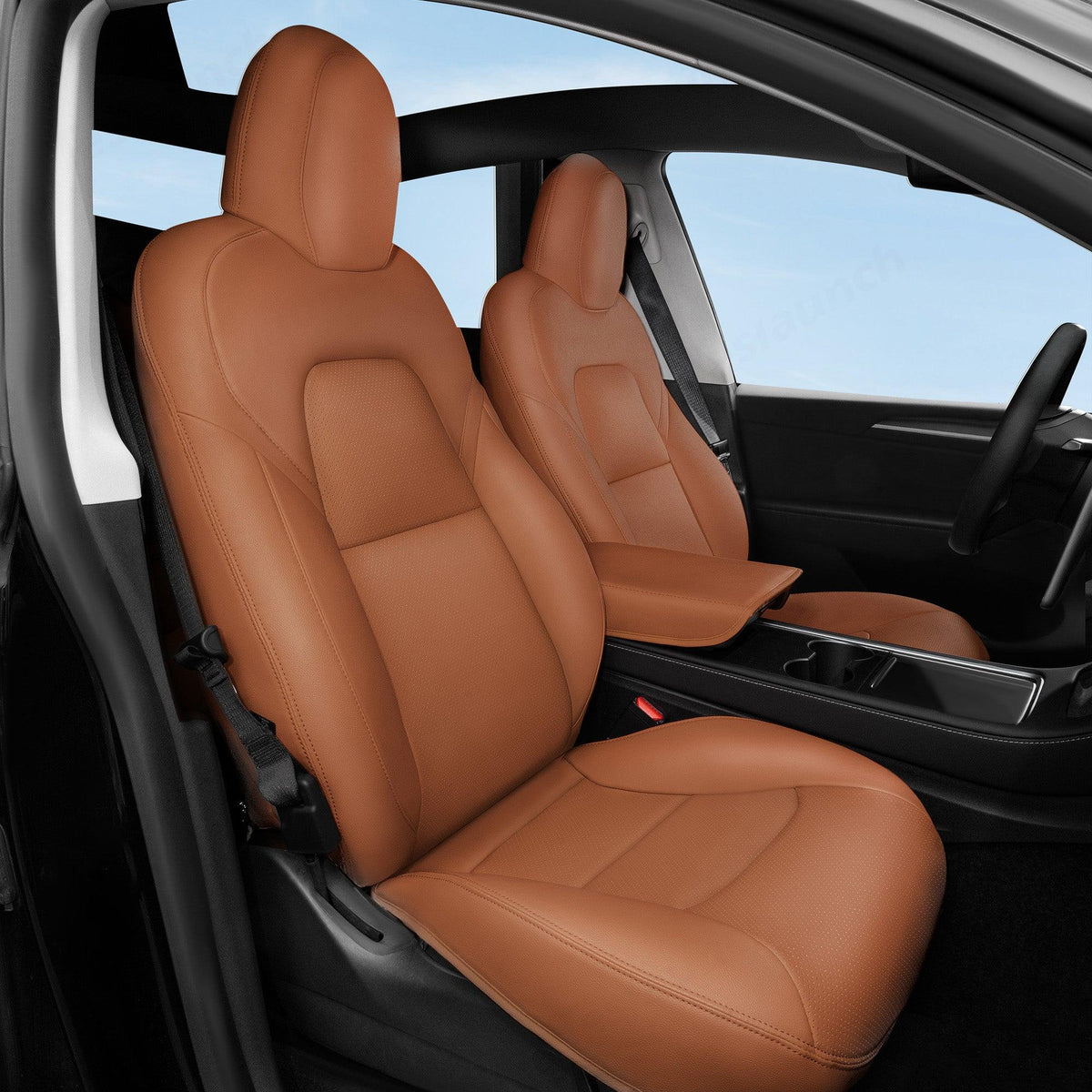 Premium Full Coverage Seat Protector Set for Tesla Model Y 5-Seater 2020-2024 - Evooor