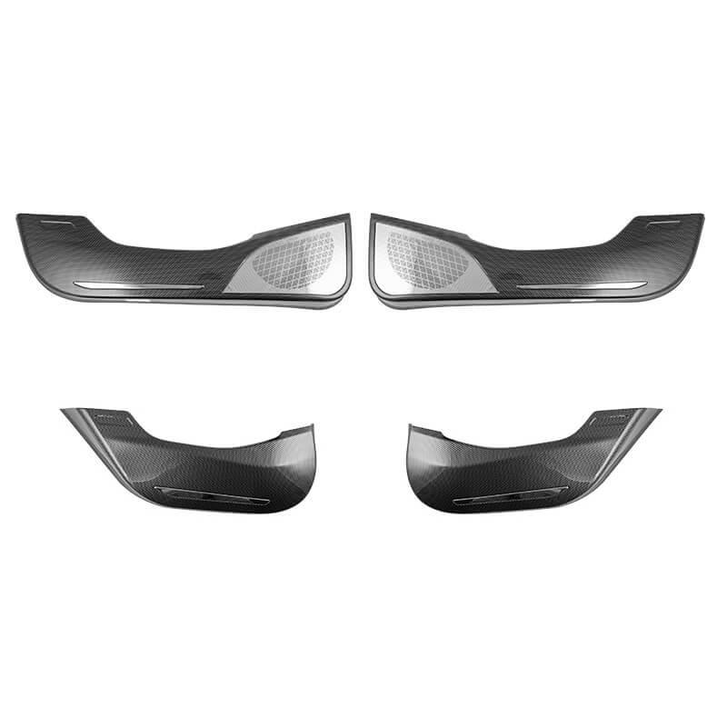 Enhanced Tesla Model 3 Door Inner Trim Cover - Carbon Fiber Pattern, ABS Material - 2021-2023 Model Compatibility - Evooor