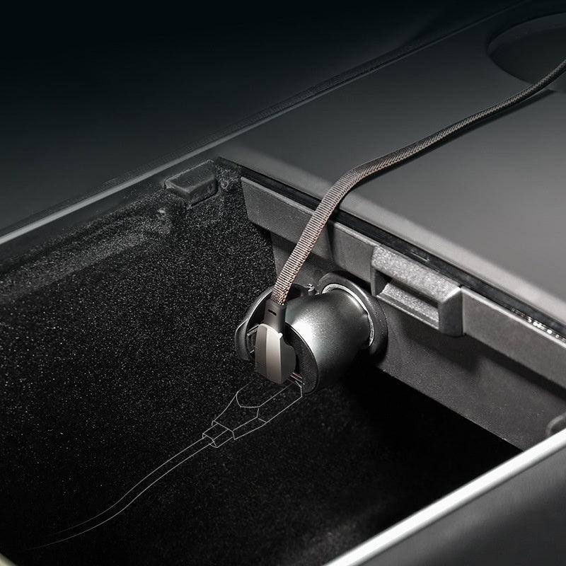 Premium Fast Charging Cable for Tesla Model 3/Y/S/X - iPhone and Type-C Compatible - 2021-2024 Model - Car Mobile Phone Charger - Evooor