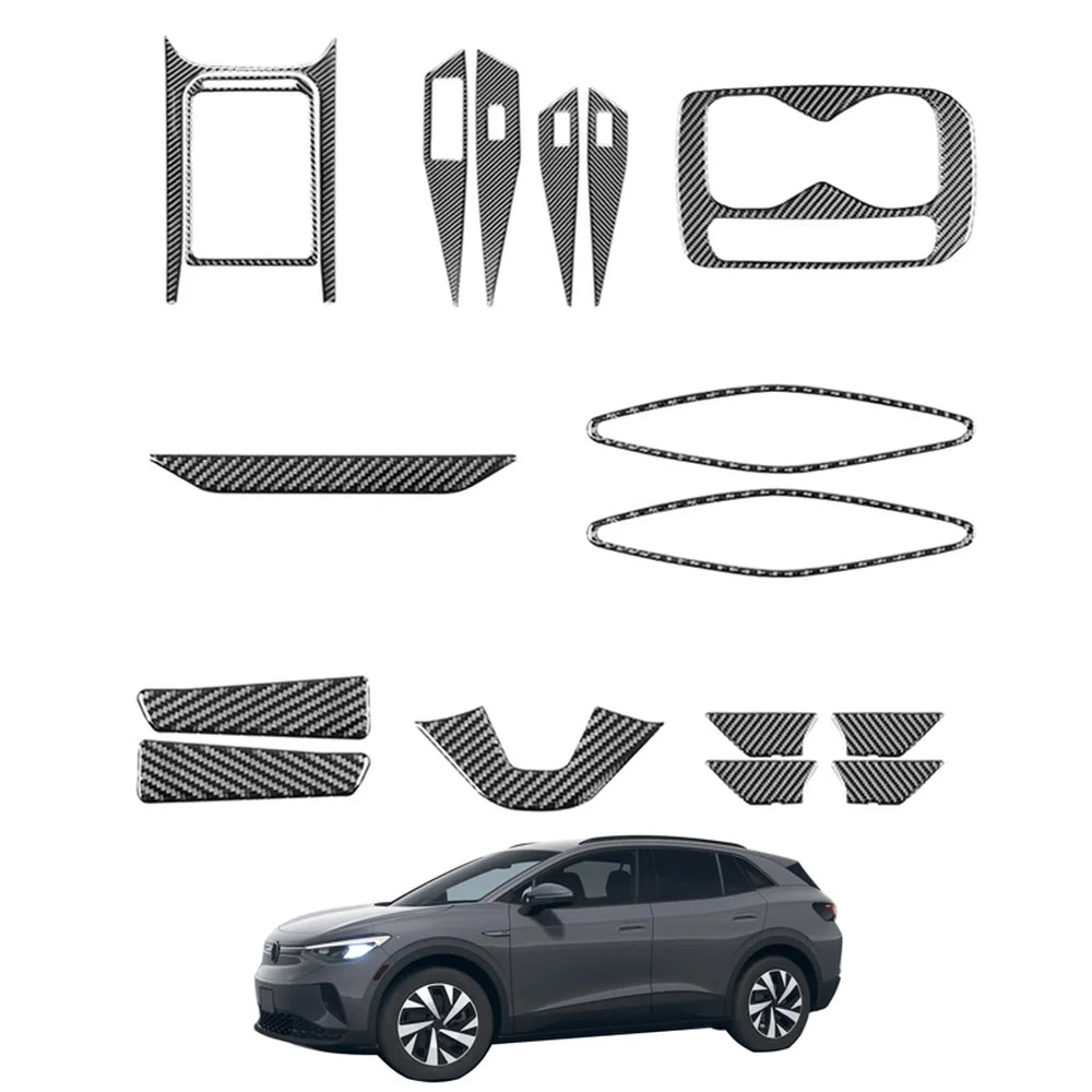 Carbon Fiber Inner Door Handle Bowl Trim Sticker For VW ID.4 2021+ - Evooor