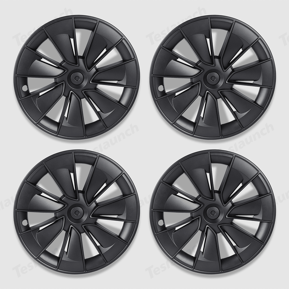 Model Y 19" Gemini Wheel Hubcaps (Set of 4) for Tesla Model Y - Inspired by Model 3 Highland Performance 20'' Forged Wheels - Evooor