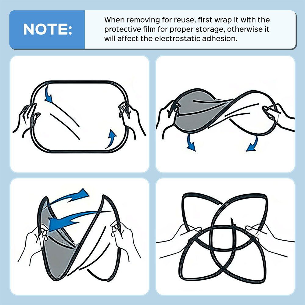 Electrostatic Adsorption Sunroof Ice Crystal Glass Roof Sunshade for Cybertruck - Evooor
