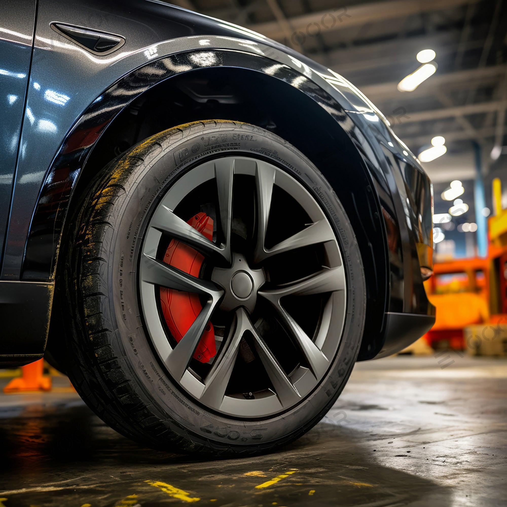 Red Tesla 2021-2023 Model S/X Brake Caliper Covers (4Pcs) - Evooor