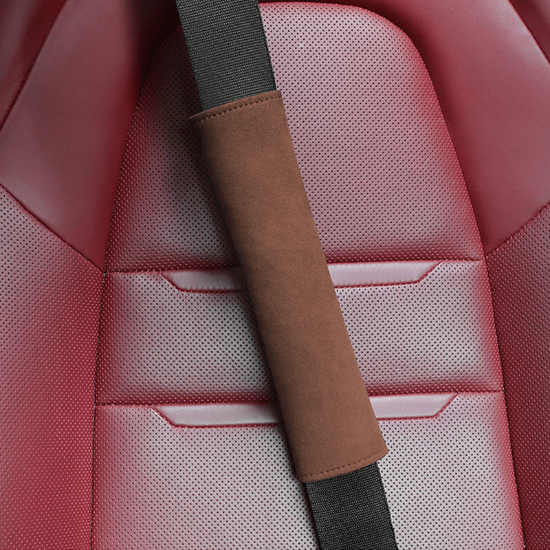 Soft Alcantara Seat Belt Cover Set for Tesla Models: 3, Y, S, X, Cybertruck - Evooor