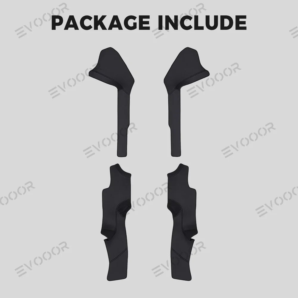 Napa Leather Door Sill Protectors 4-Piece Set – Full Coverage for Tesla Model Y Juniper 2025+