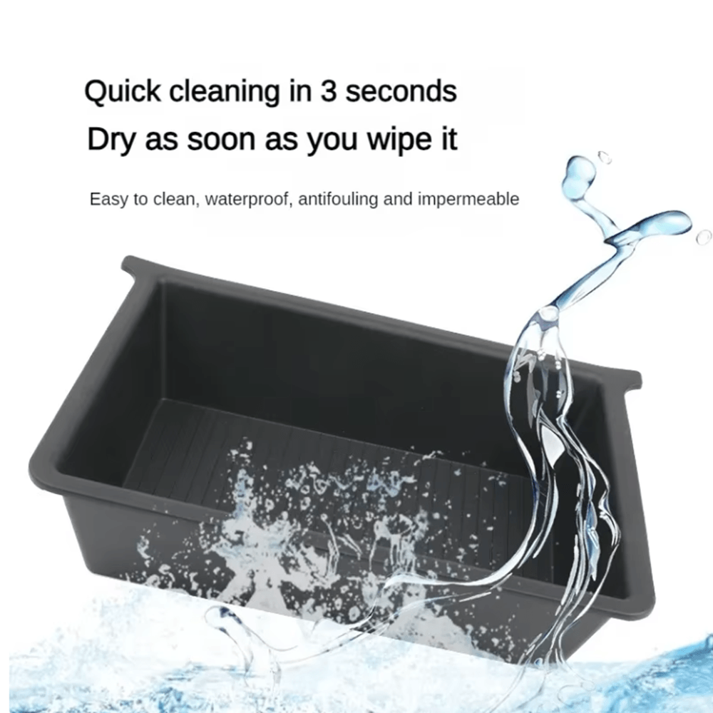 Double Layer Underseat Storage Box Organizer for Tesla Model X 2023+: Durable TPE+ABS Design - Evooor