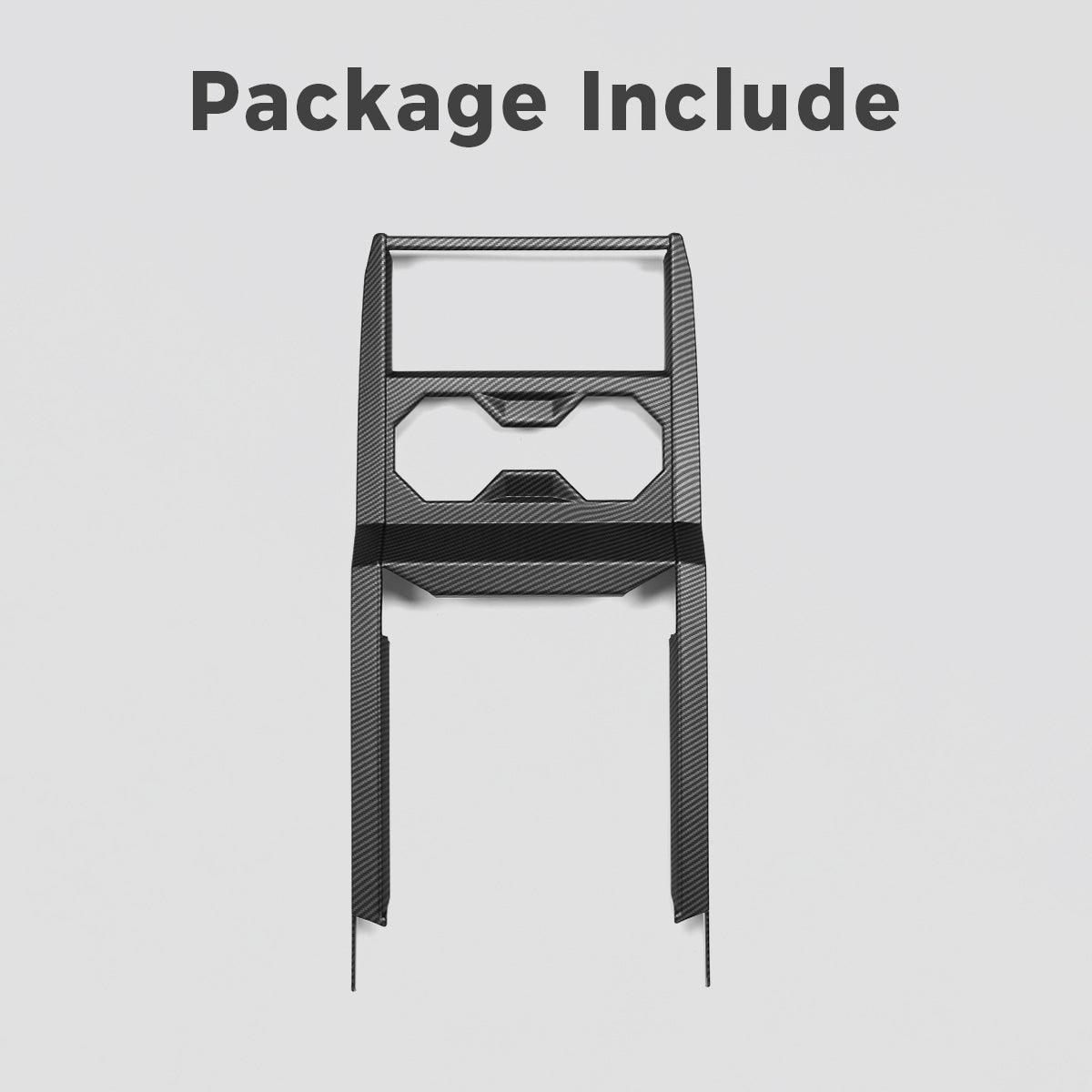 Carbon Fiber Style Center Console Cup Holder Panel Trim Cover for Tesla Cybertruck - Evooor