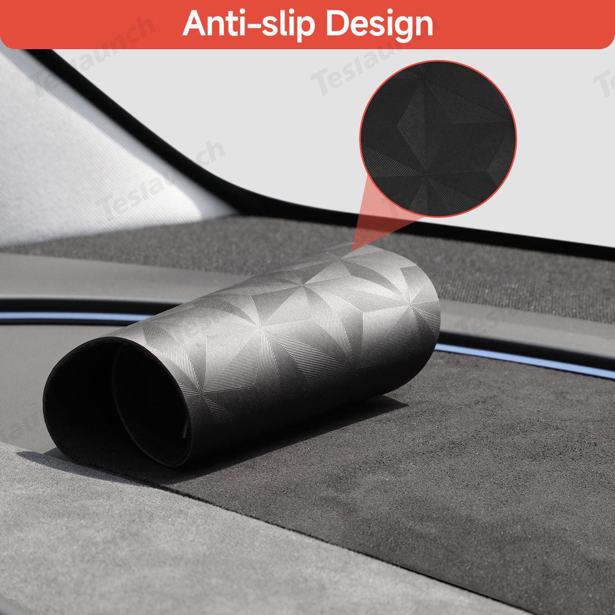 Suede Sunshade Dashboard Mat – UV Protection & Anti-Glare for Tesla Model Y Juniper 2025+ - Evooor