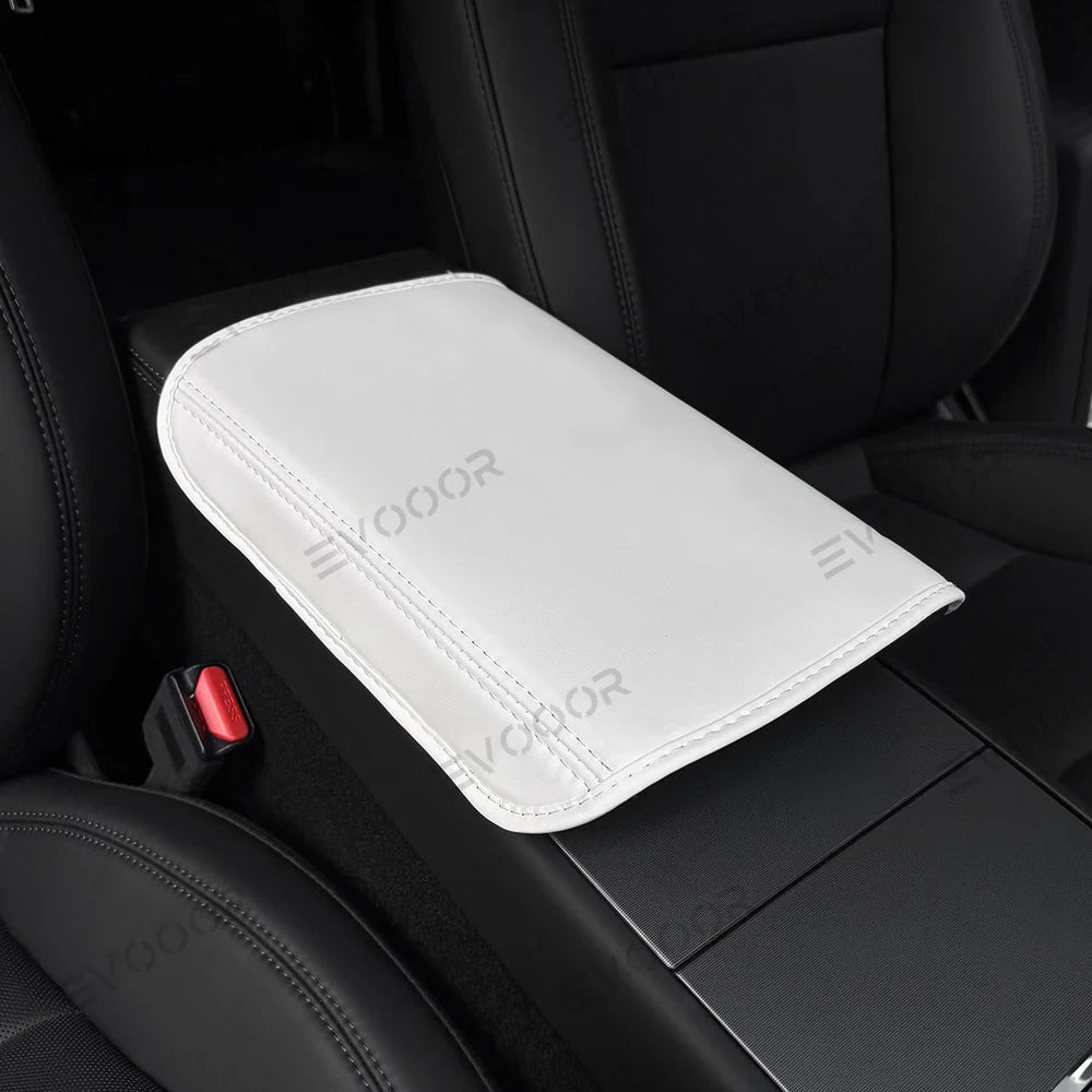 Leather Center Console Armrest Cover for Tesla Model Y Juniper 2025+