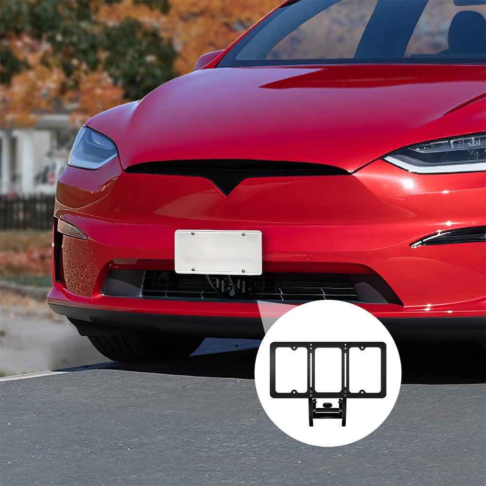 No-Drill Adjustable Front License Plate Mount for Tesla Model X (2021+) - Evooor