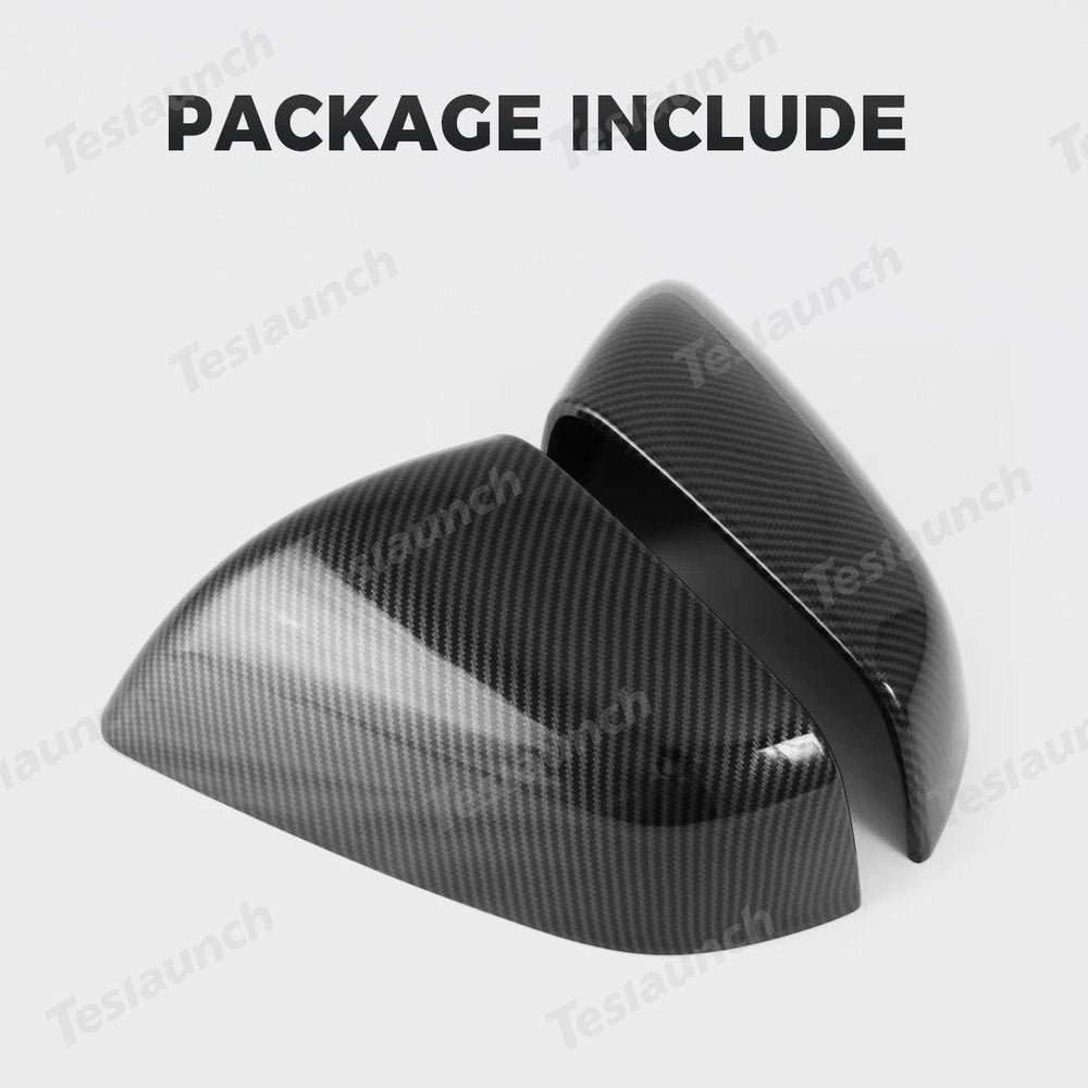 Side Mirror Cover Caps – Protective & Stylish Exterior Trim for Tesla 2024 Model 3 Highland - Evooor