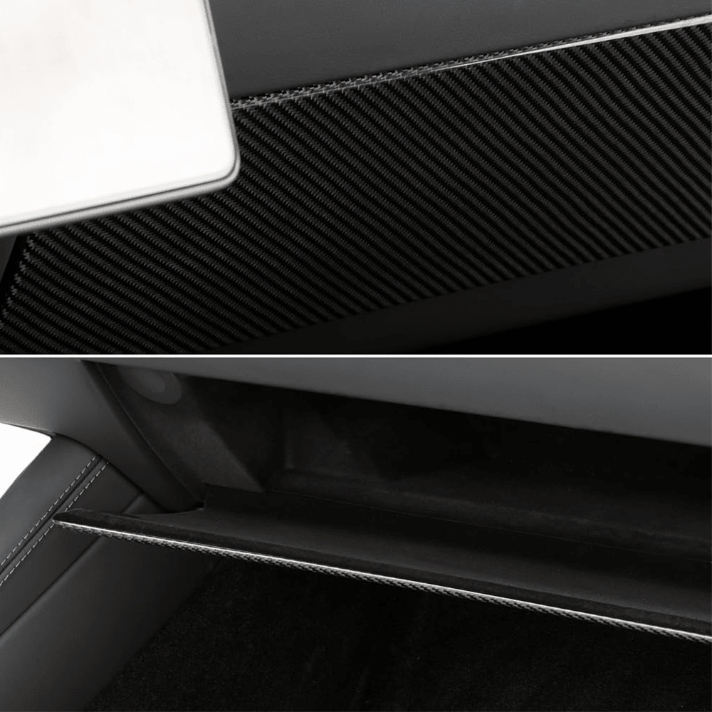 Carbon Fiber Glove Box Panel Cover for Tesla Model 3 - Upgrade Your Interior with Style - Evooor