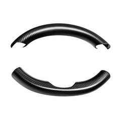 Glossy Carbon Fiber Steering Wheel Cover Upgrade for Tesla Model 3 Highland - Fits 2024+