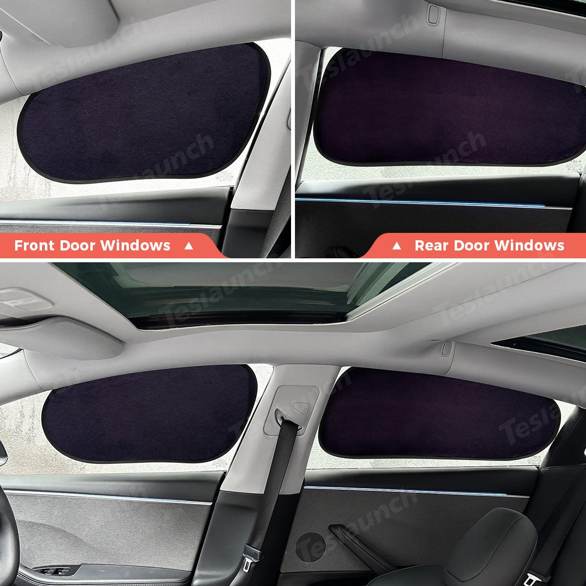 Static Cling Mesh Insulated Side Window Sunshade For Tesla Model 3 - Evooor