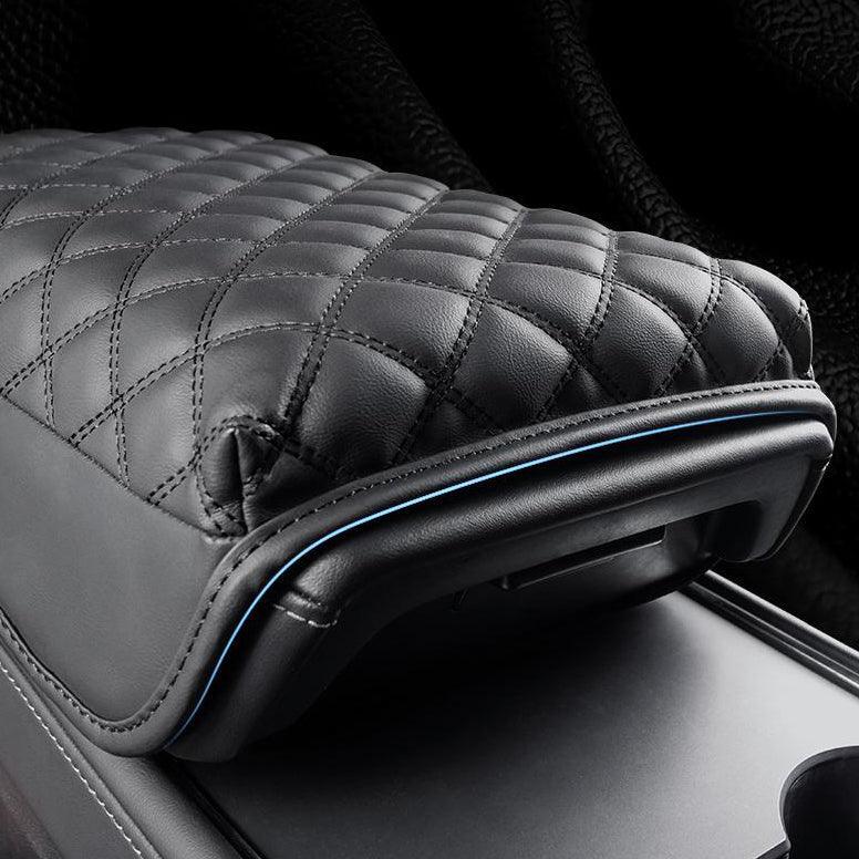 Tesla Model 3/Y Armrest Leather Cover Soft Material Improves Comfort For Long Distances for Tesla(2017-2024) - Evooor