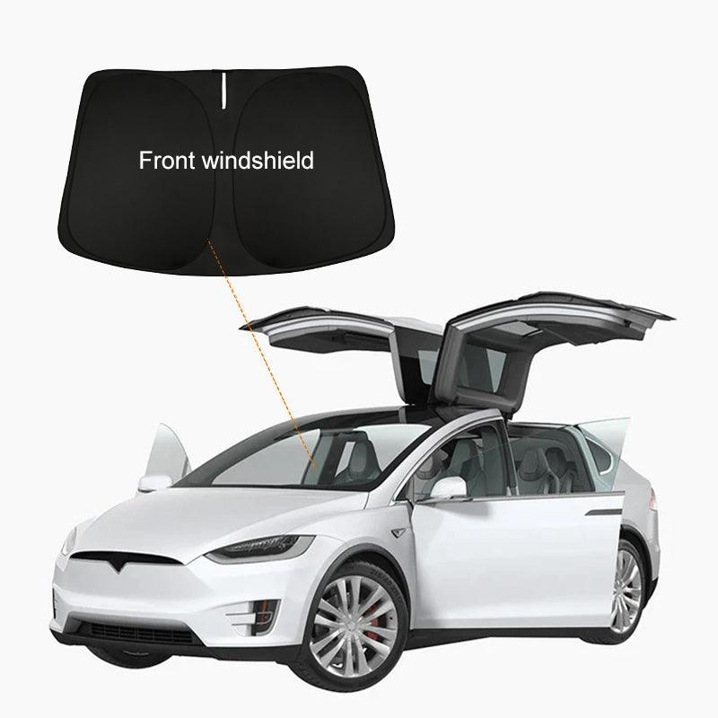 Tesla Model X(2015-2024) Privacy And Thermal Insulated Sunshades Curtains Opaque Sun Visor for Camping and Daily Use - Evooor