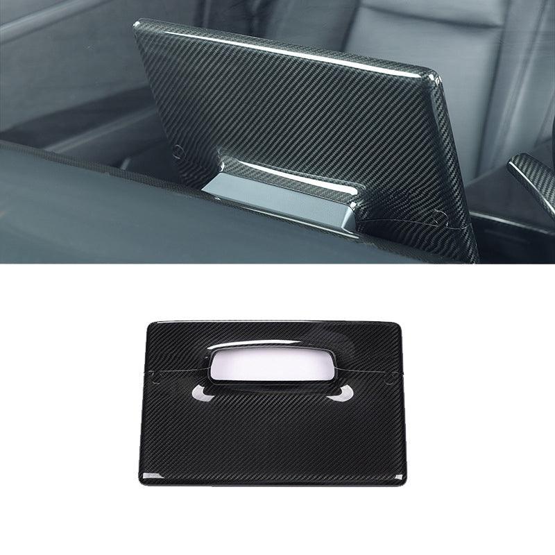 [Premium Quality] Carbon Fiber Rear Center Screen Cover Compatible with Tesla Model 3/Y (2017-2023) - Evooor