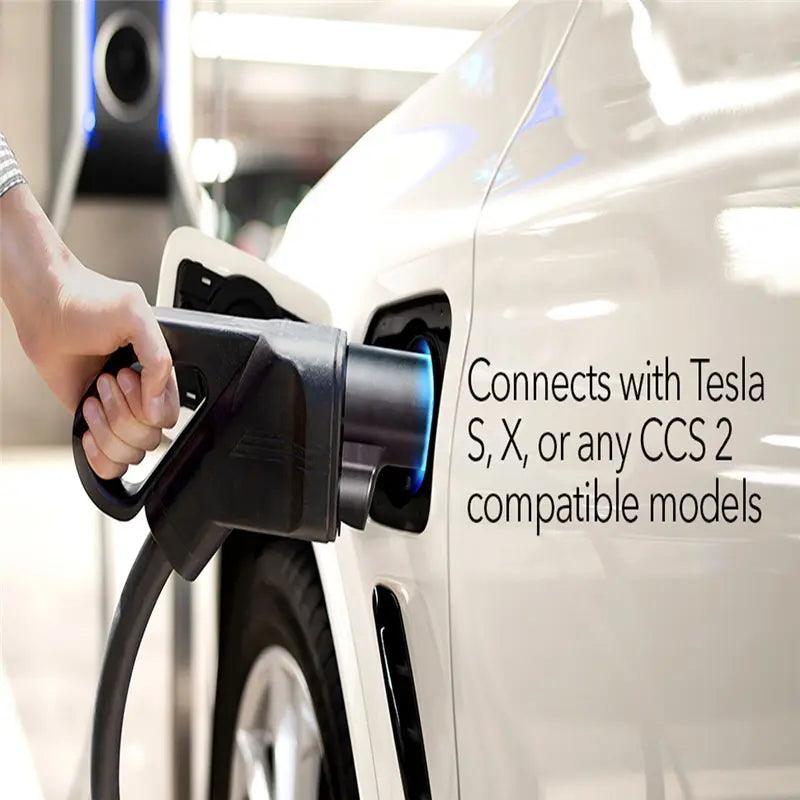 Type 2 EV Charging Adapter for European Tesla Model S/X - CCS2 Compatible (Exclusive for Tesla Vehicles) - Evooor